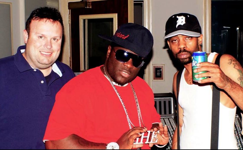 Archive photo of three people in a studio